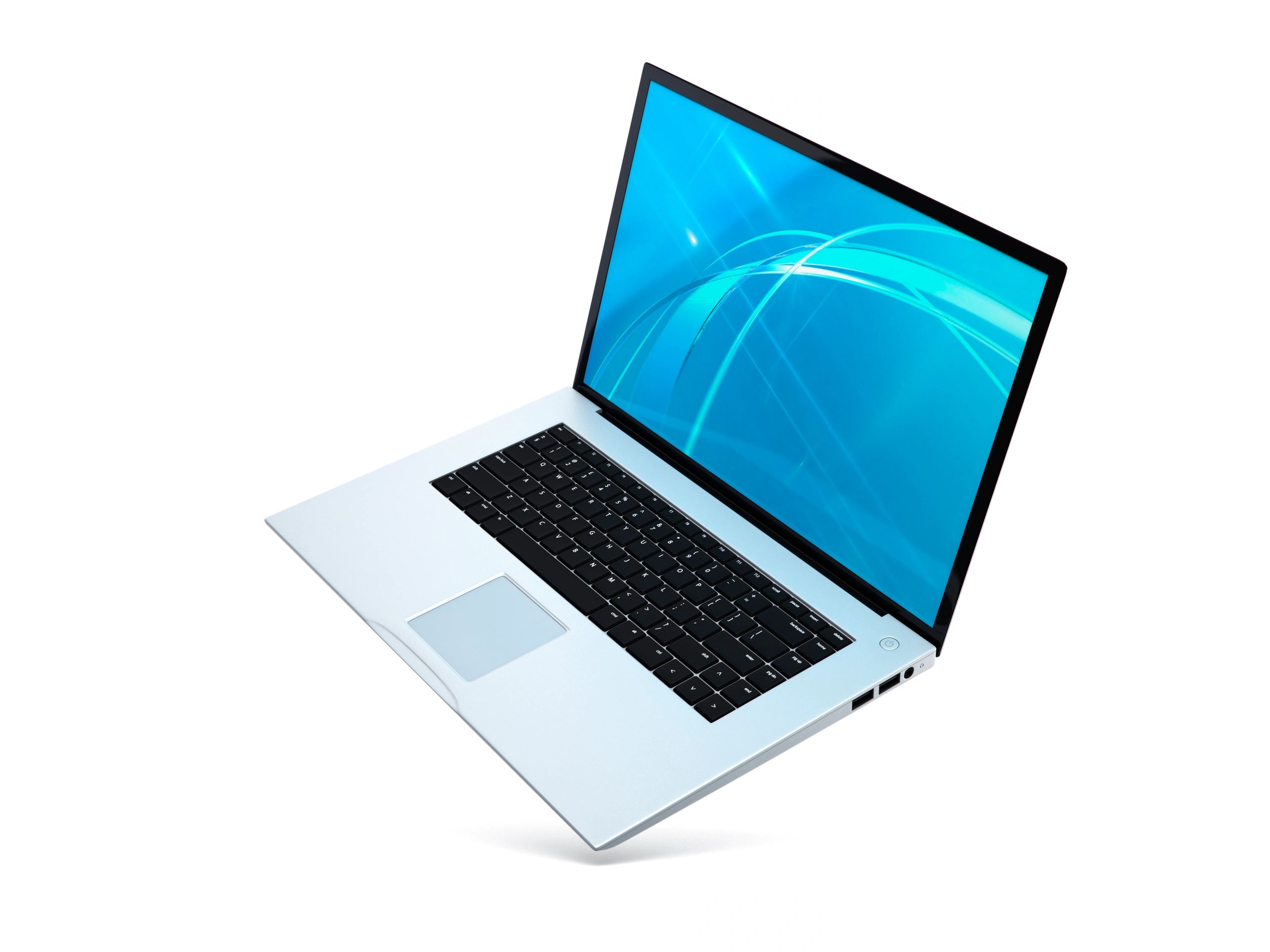 Open laptop representing online therapy