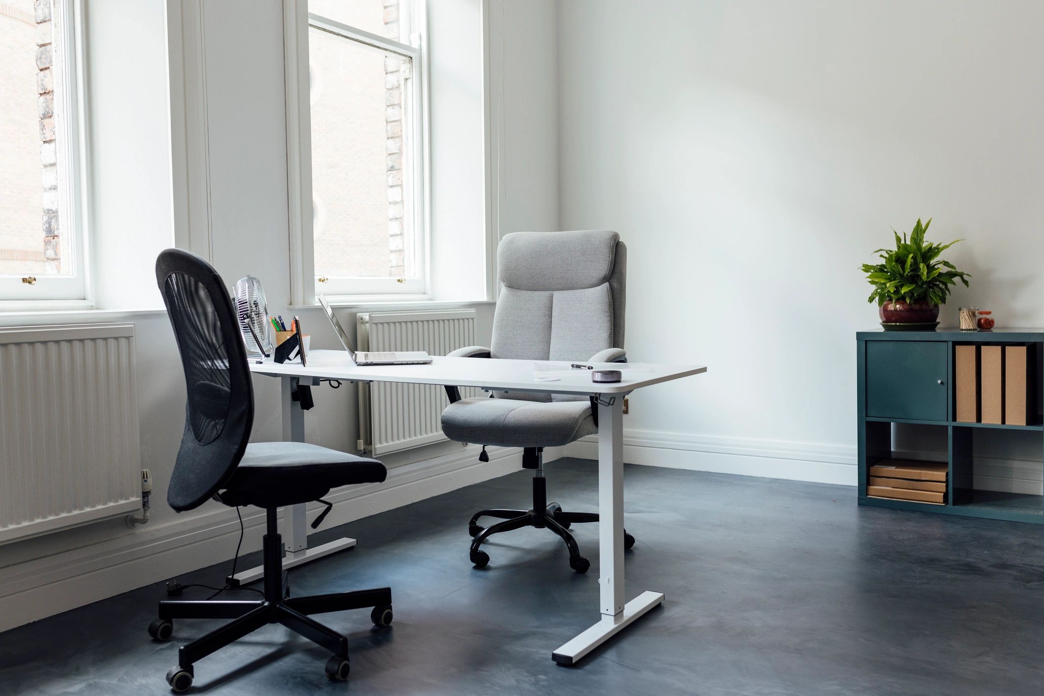 Calm, welcoming therapy office interior